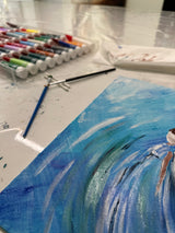 Angel Painting at the Sossy and Canvas Gallery